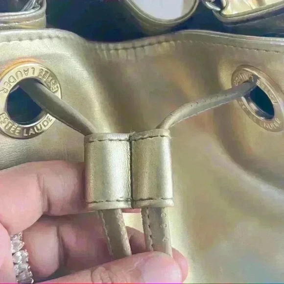 ESTÉE LAUDER GOLD  BUCKET CROSSBODY BAG - Picture 2 of 15